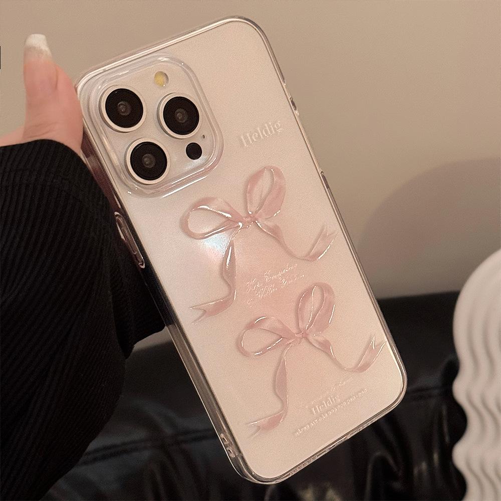 Чехол для телефона Double Bow для телефона 16 15 14 Plus 13 12 11 Pro Max X XS 8 7 Plus SE