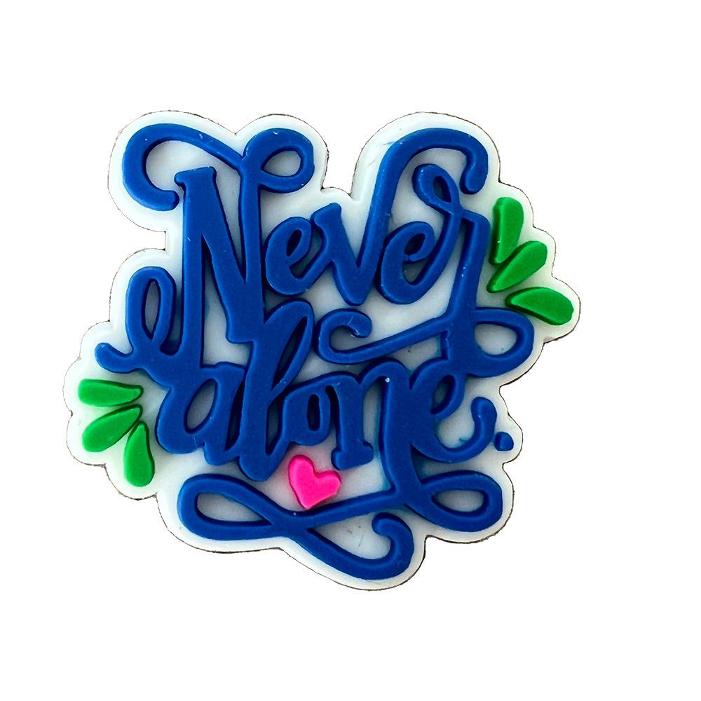 Серия фраз с буквами Мультяшные украшения для обуви-сабо: Милые ПВХ цветы и пряжки