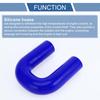 X AUTOHAUX 1pcs Inner Diameter 40mm Length 150mm 180 Degree Blue Car Silicone Hose