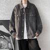 Весна Осень Мужские Хлопковые Джинсовые Куртки Модная Молодежная Энергичная Повседневная Верхняя Одежда Мужская Свободная Уличная Джинсовая Пальто Плюс Размер