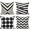 Домашний Декор Современный Черно-Белый Геометрический Узор Наволочки с Узором Наволочка Подходит для Дивана Спальни Автомобильной Подушки
