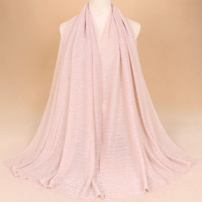 Autumn New Gold Thread Nylon Scarf For Women Girls Solid Color Sunscreen Scarves Soft Foulard Viscose Female Wrap Shawls