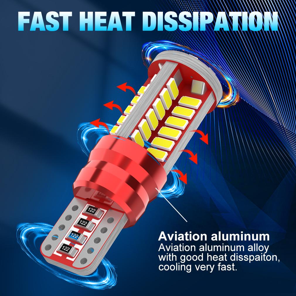 2 шт. T10 W5W Led 168 192 57 шт. 3014 чипы лампа Canbus автомобильный парковочный фонарь салон автомобиля освещение приборов белый 6000 К 12 В