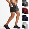 Men's Running Shorts 2 In 1 Double-deck Sports Jogging Fitness Shorts Quick Dry Gym Sport Gym Short Pants