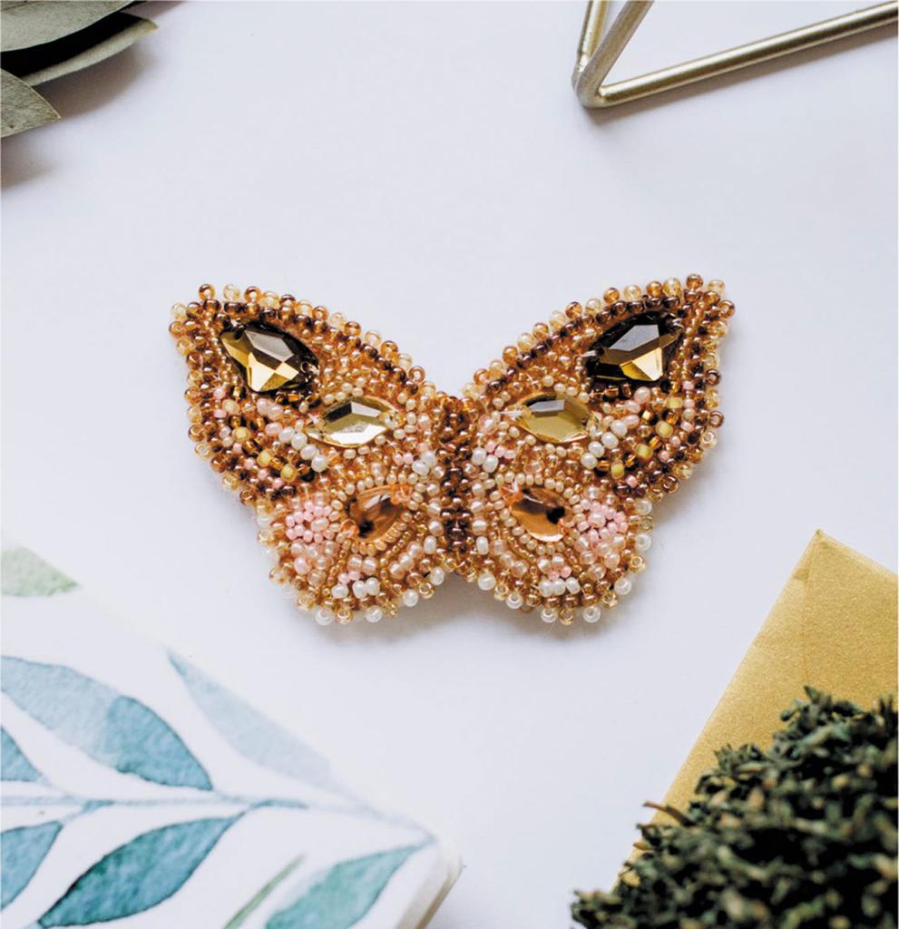 Набор для вышивки бисером украшения на натуральном художественном холсте Абрис Арт Butterfly