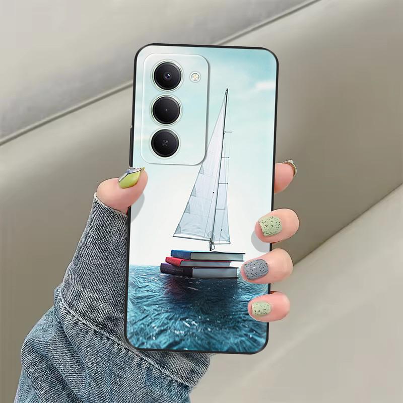 Чехол для Redmi 15 2025 Милые Цветы Coque Мягкая Жидкая Силиконовая Задняя Крышка Для Redmi 15 Чехлы Для Телефона Redmi15 5G 4G Fundas Оболочки