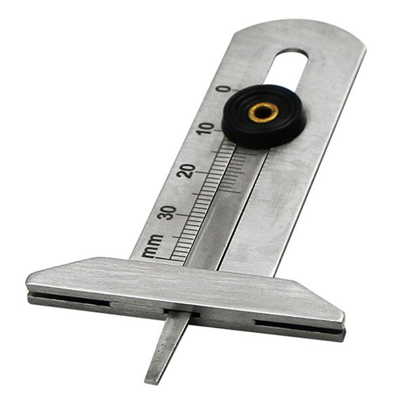 Stainless Steel Car Tyre Tire Tread Depth Gauge Meter Ruler Caliper Measuring