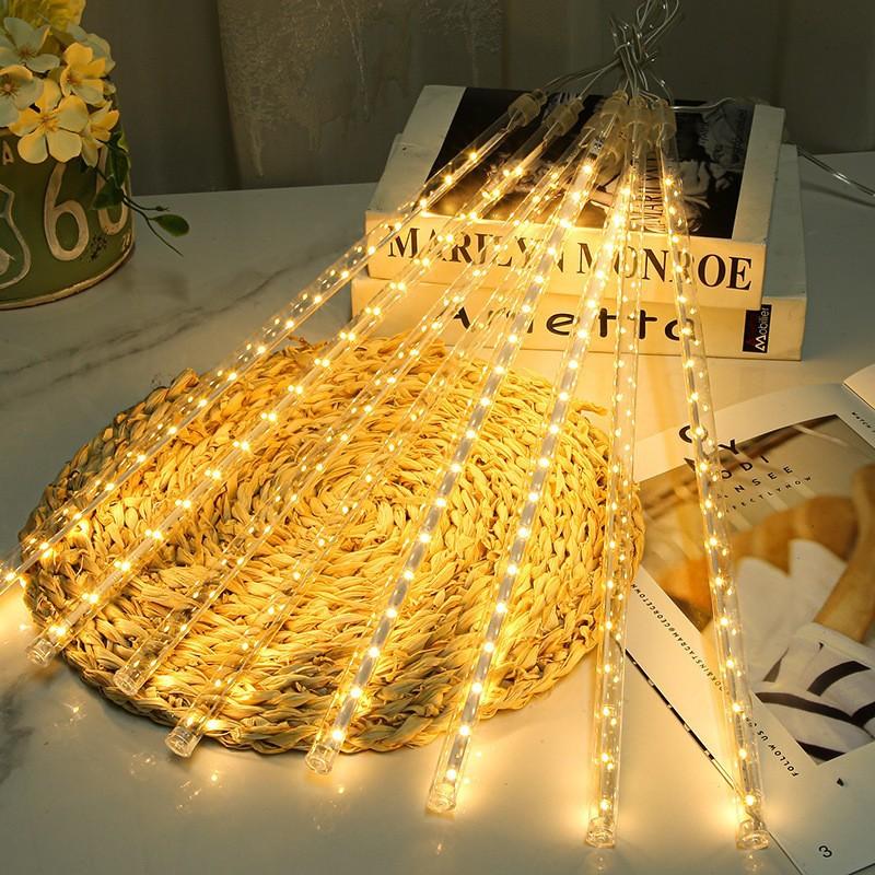 Светодиодный метеоритный дождь, дождевые огни, водонепроницаемые падающие капли дождя, сказочный гирляндный светильник для рождественского праздника, вечеринки, декор для патио