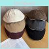 Stylish Cap Newsboy Women Casual Breathable Beret Hat With Plaid Brim Wide