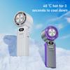 Handheld Folding Fan 100-Speed Adjustable LED Display USB Rechargeable Cooler Fan Summer Portable Travel Outdoor Mini Personal Fan