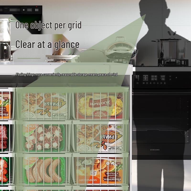 Коммерческие морозильные подвесные корзины для хранения из углеродистой стали - Маленькие (6 упаковок)