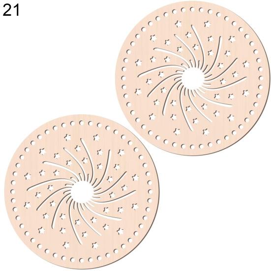 2 шт., креативная неокрашенная легкая сумка, вязаная крючком, деревянная основа, пустая корзина, дно, деревянные швейные инструменты