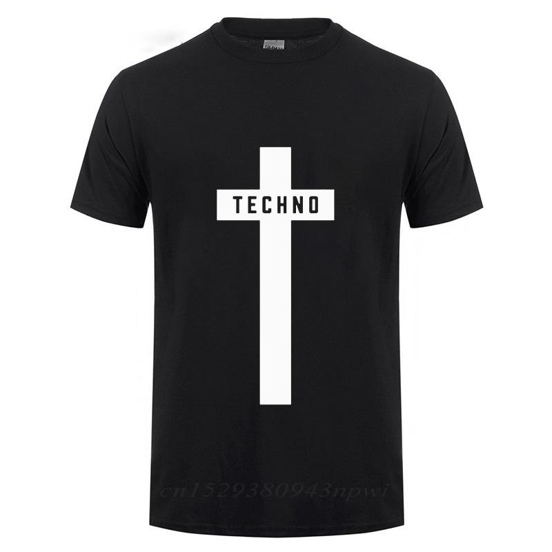 МУЖСКАЯ ФУТБОЛКА С ПРИНТОМ TECHNO CROSS Мужская с коротким рукавом с круглым вырезом Хлопковая футболка Мужская Одежда Тренд Повседневная Приталенная Летние Топы Футболки