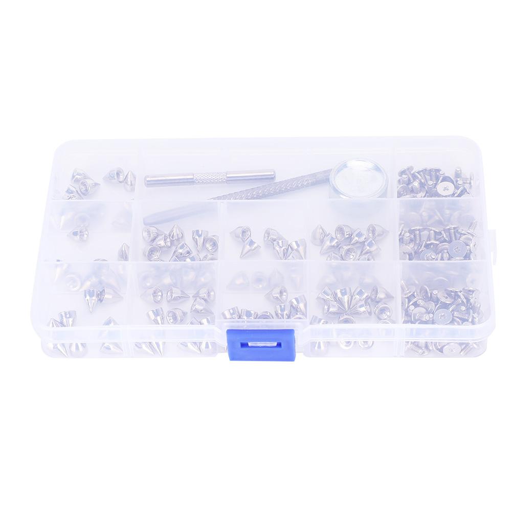 Набор из цинкового сплава, шипы, заклепки, винты, украшения своими руками 7x9 мм для кожаных браслетов, ошейников для собак, сумок