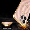 For iPhone 14 Pro Phone Case Carbon Fiber Textured Electroplated TPU Back Cover