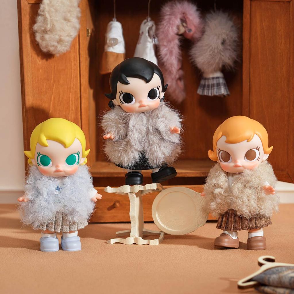 POP MART Серия Baby Molly Зимний Фит-чек - Виниловый плюшевый кулон Слепая коробка