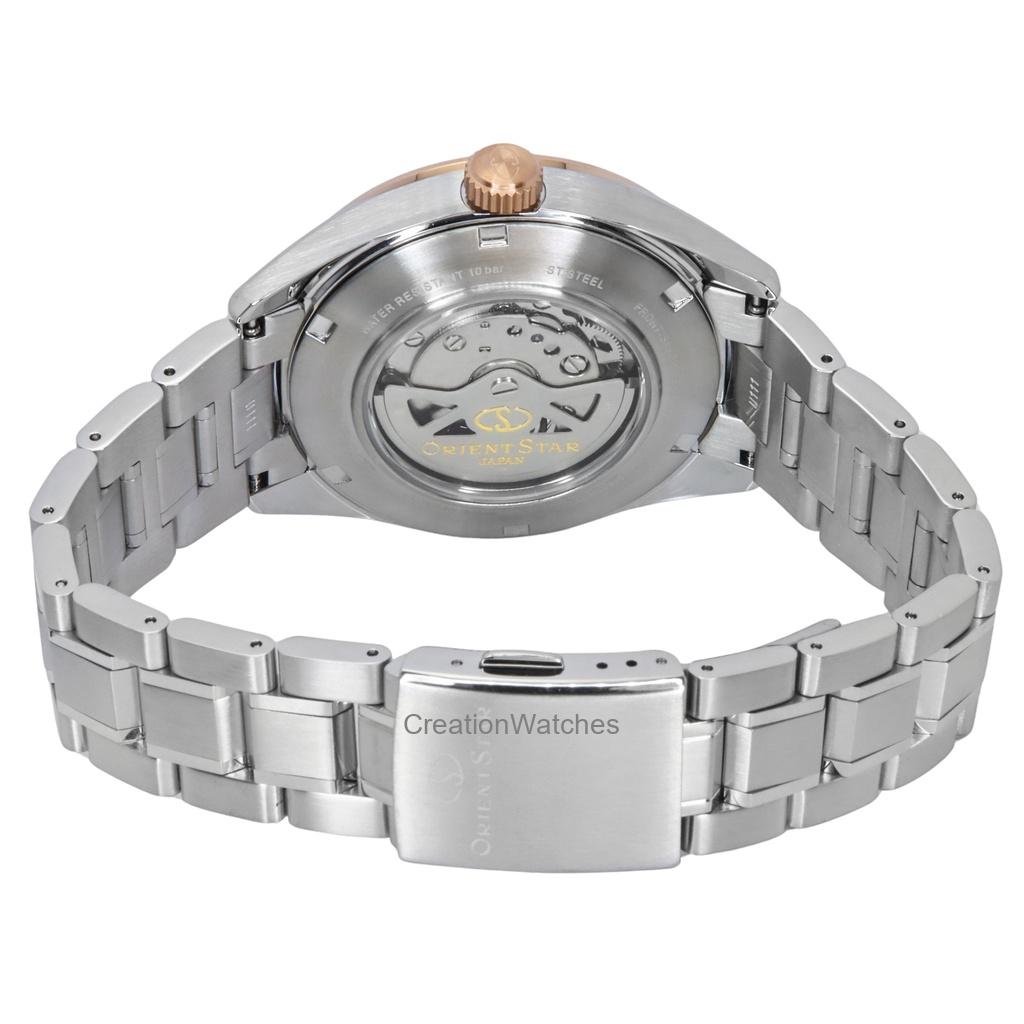 Orient Мужские часы Star Contemporary из нержавеющей стали с циферблатом цвета слоновой кости с автоматическим механизмом RE-AV0123G 100M