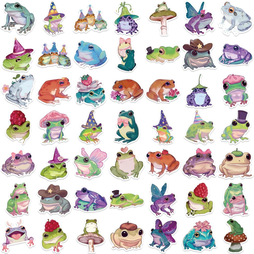 50 Cartoon Frog Fairy Graffiti Stickers Decorate Guitar Notebook Suitcase DIY Waterproof