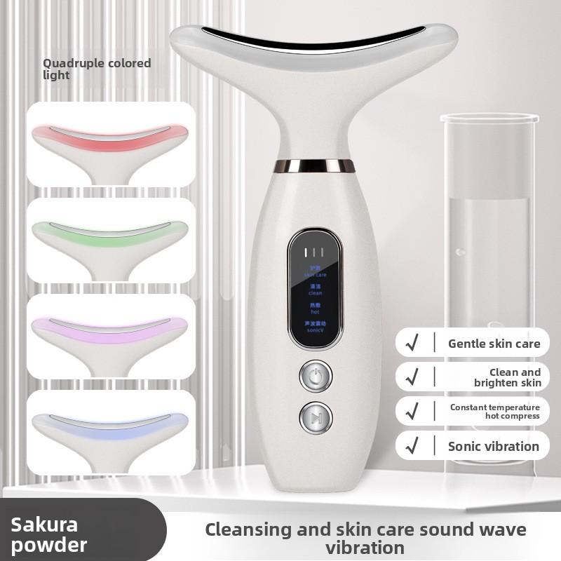 Массажер для шеи Уменьшение ширины шеи Уменьшение ширины носогубных складок Укрепление Улучшение контура лица Постоянная температура Горячий компресс Омоложение кожи