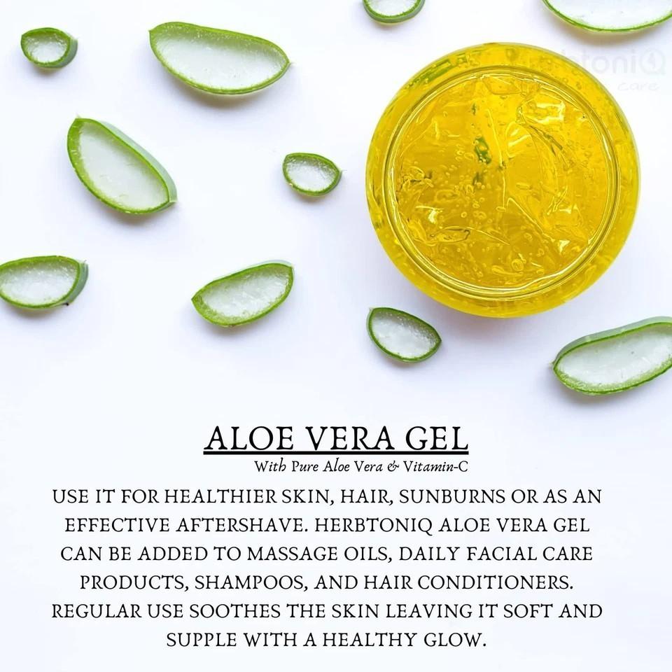 Herbtoniq Aloe Vera Gel With Vitamin C For All Skin Types, 300ml