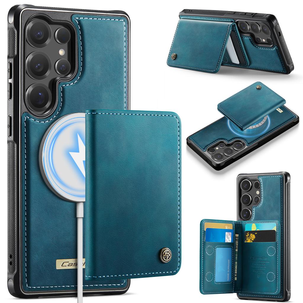 For Samsung Galaxy S25 Ultra Magnetic Case CASEME ME80 Series Leather PC TPU Phone Cover with Detachable Wallet
