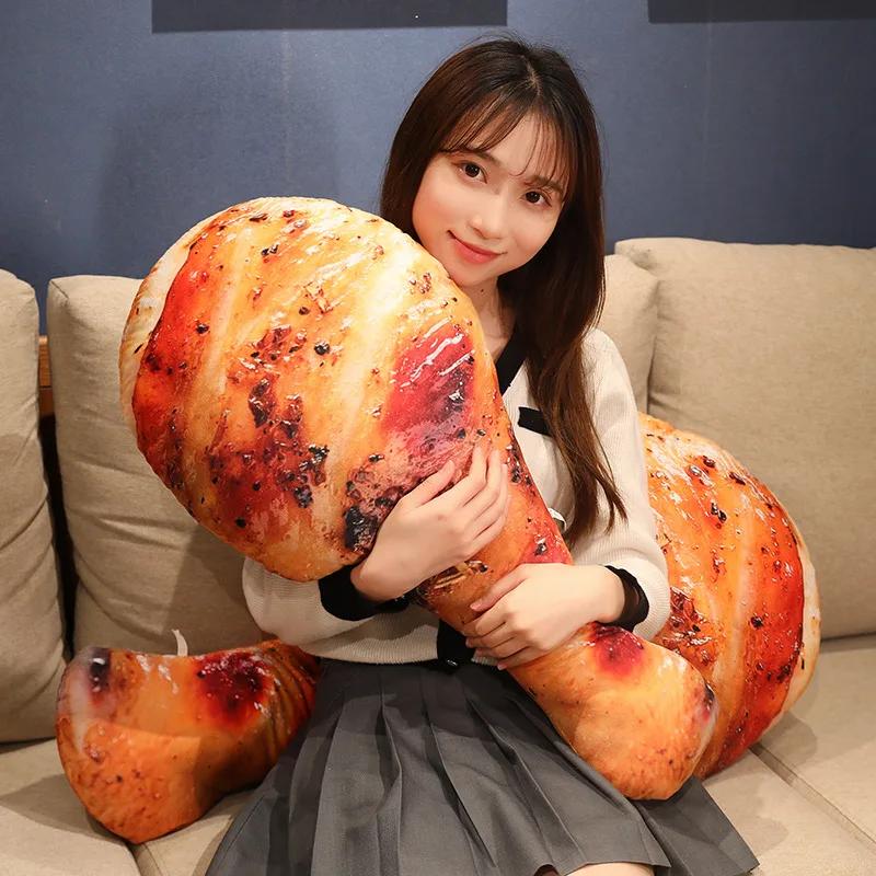 Имитация куриной ножки в стиле реальной еды, подушка для комнаты, декоративная мягкая, высокого качества, для подарков на день рождения, сумка-подвеска