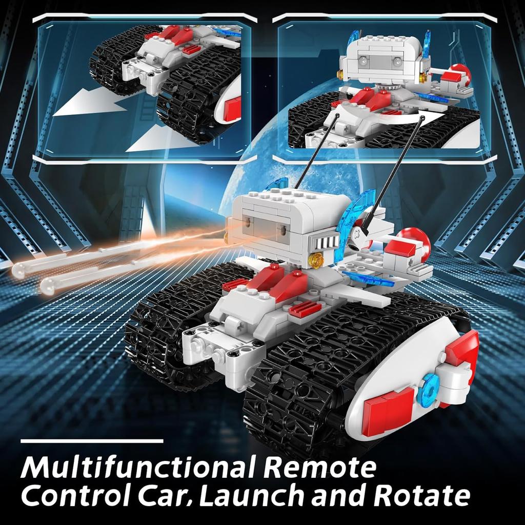 MOULD KING 15082 Robot Made Toy STEM Project, Suitable for Children Aged 6-10, 8-12 Years and Above In A Three In One Remote-controlled Car