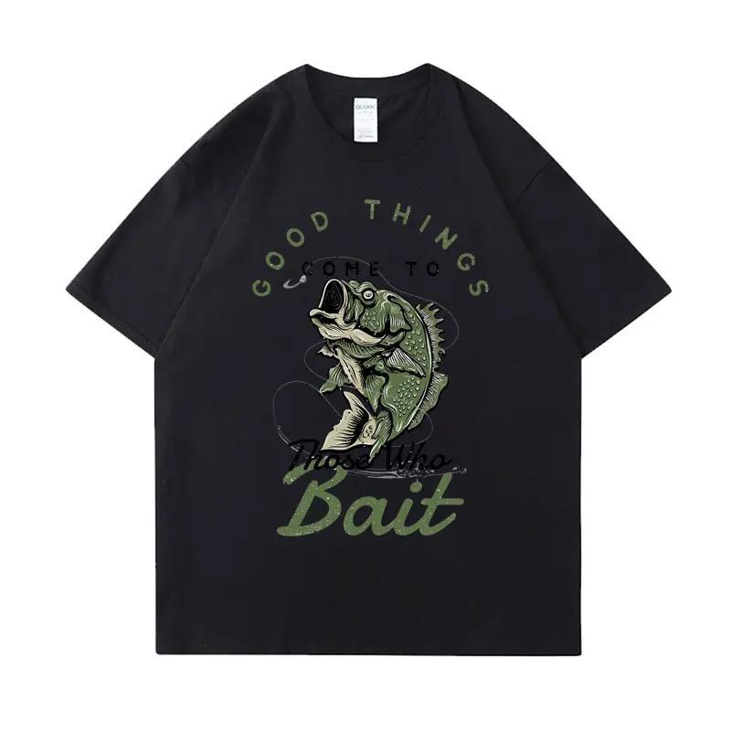 Купи мужчине рыбу Он день Научи рыбу мужчине На всю жизнь Смешная футболка-мем Хлопковая футболка Мужчины Женщины Хлопковые футболки оверсайз Одежда