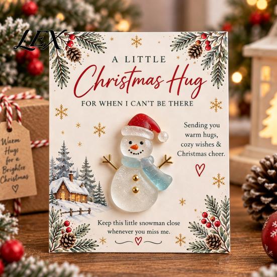 Creative Christmas Scrapbook Accessories Hug Pocket Card, Mini Festive Greeting Card Holiday Cards with Envelopes Envelope, Gift Tag for Friends