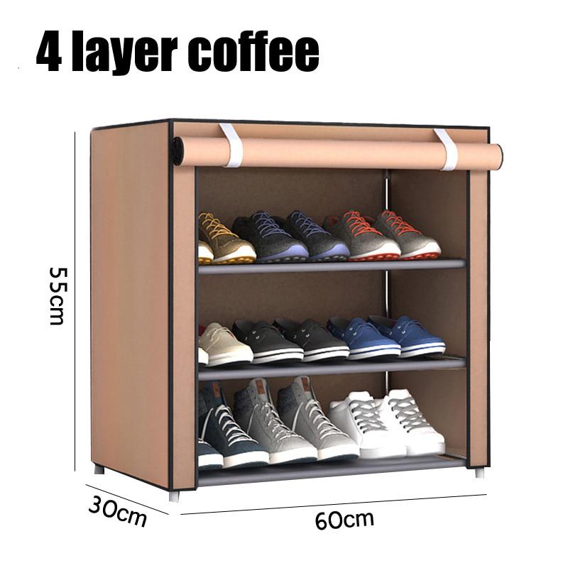 Хранение обуви, 3/4/5/6-слойная полка для обуви, легко собранная полка для обуви, шкаф, органайзер для обуви, подставка-держатель, домашняя коробка для обуви