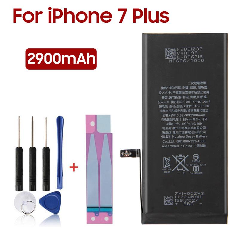 Аккумуляторная литиевая батарея для iPhone 7 Plus iPhone7 Plus Батарея для телефона 2900 мАч