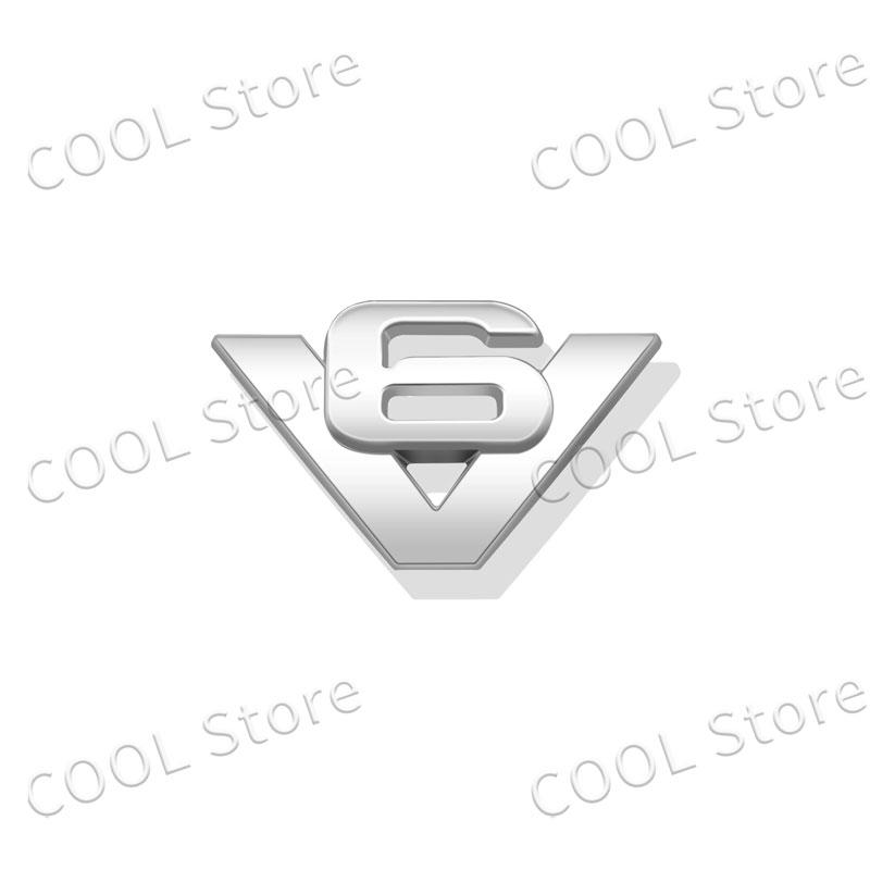 Creative Car 3D Metal Chrome Sticker Emblem V6 V8 Logo Badge Car Tail Trunk Side Body Decoration Universal Auto Accessories