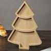 Christmas Tray Plate Elk Christmas Tree Appetizer Platter Sushi Salad Food Dishes Wooden Shaped Candy Snack Dessert Serving Dish
