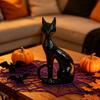 Timeless Gothic Aesthetic Pieces Witch Cat Statue for Home Decor, Resin Decorative Figurine Wiccans Figurine, Mystical Tabletop Ornament Office Living