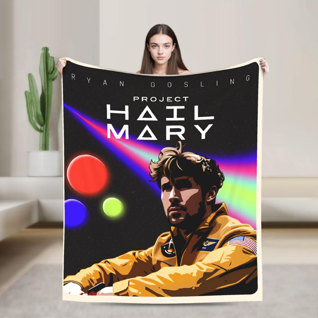 Project Hail Mary Warm Soft Blanket  Airplane Travel Plush Throw Blanket Pattern Bedroom Flannel Bedspread Sofa Bed Cover