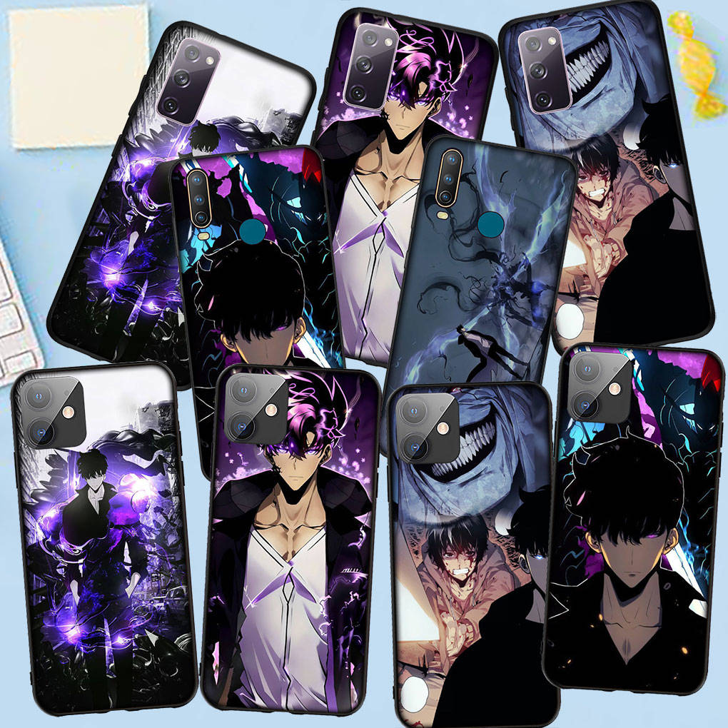 Чехол для телефона Samsung Galaxy S24 S23 iPhone 16 15 14 Xiaomi Redmi Note 13 12 11 Plus 10 9 Pro Max X XR OPPO Huawei Cartoon Solo Leveling Arise Cover