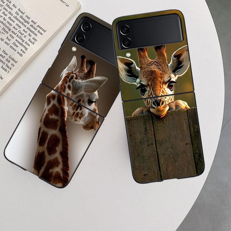 Giraffes Have Long Necks Phone Case For Samsung Z Flip 7 6 5G Galaxy Z Flip 5 4 3 Black Hard Cell Cover Luxury PC Shell Coque
