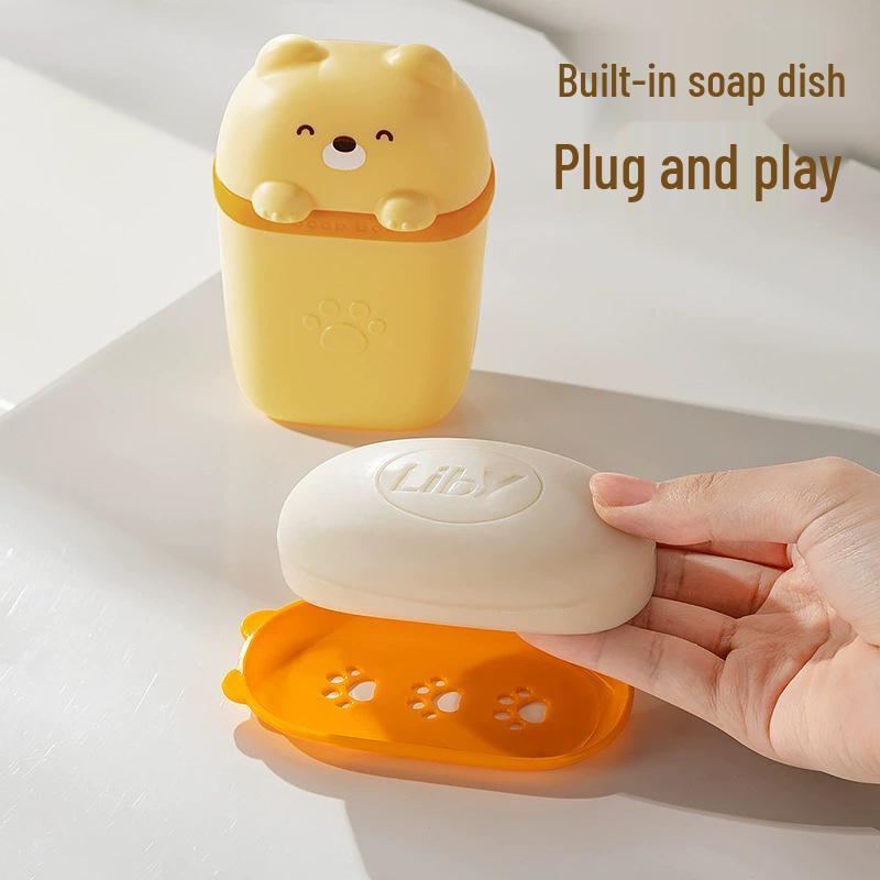 Creative Portable Travel Soap Dish with Lid and Drainage