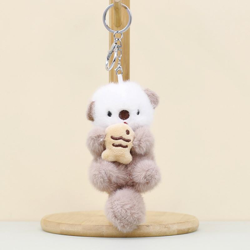 Adorable Plush Beaver Toy Keychain Cute Animal Stuffed Doll For Bag Decoration