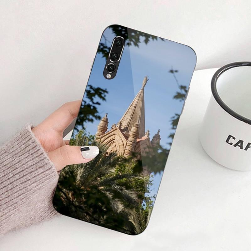 Чехол для телефона с архитектурным пейзажем для Huawei P50 P40 P30 P20 Pro Mate 40 30 20 Pro Nova 9 8 7 PC, стеклянный чехол для телефона