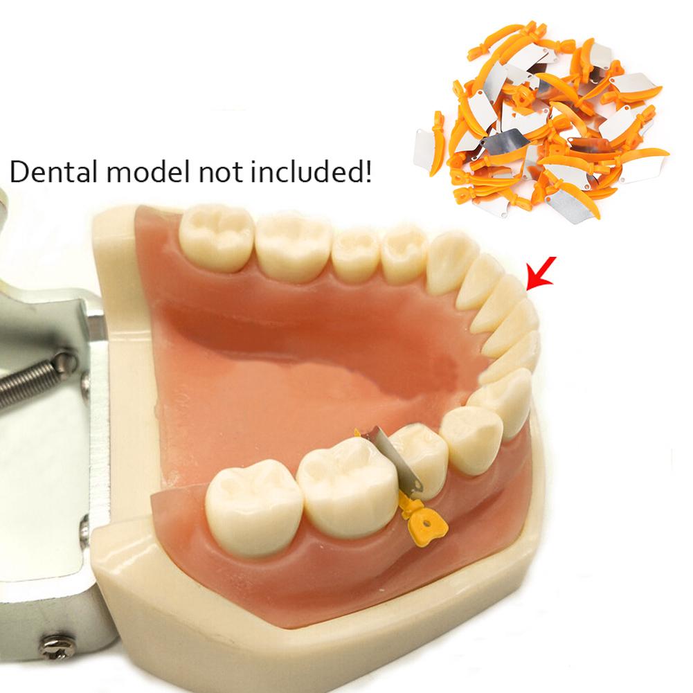 40Pcs Dental Teeth Interproximal Plastic Wedges Dental Accessories (Orange M)