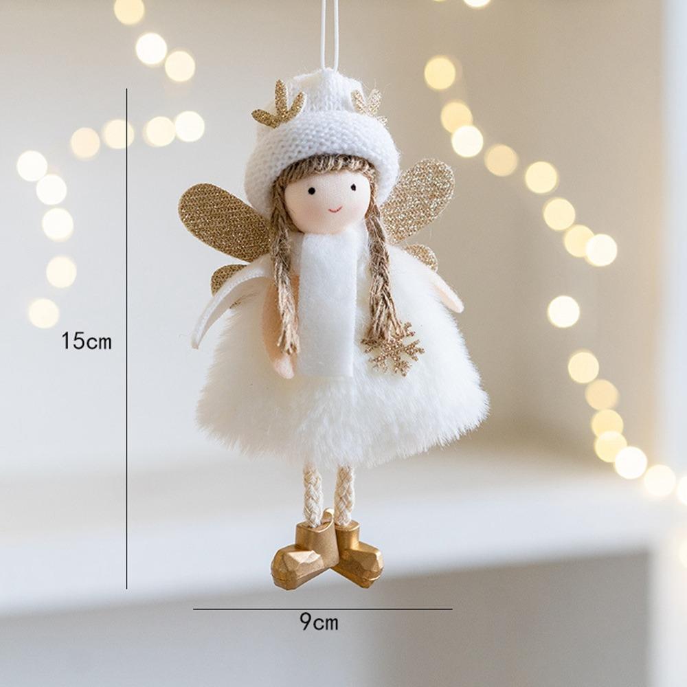 Angel Girl Christmas Angel Doll Drop Ornaments Hanging Pendant Plush Toy Pendant Party Gift Old Man Snowman Xmas Tree Pendant