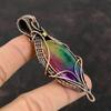 Rainbow Solar Quartz Druzy Pendant Copper Wire Wrapped Pendant Gemstone Jewelry Handmade Pendant Gift For Women Unique Copper Design Jewelry