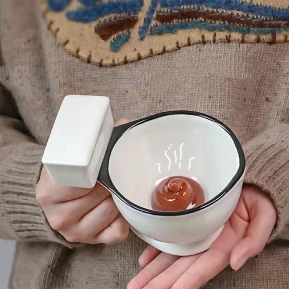 Novelty Toilet Water Mug Minimalist Milk Cup Fashion Ceramic Coffee Mug Birthday Celebration