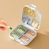 Pill Organizer Moisture-Proof Small Medicine Box Large Capacity Multiple Compartments Portable Sealed Pill Storage Box