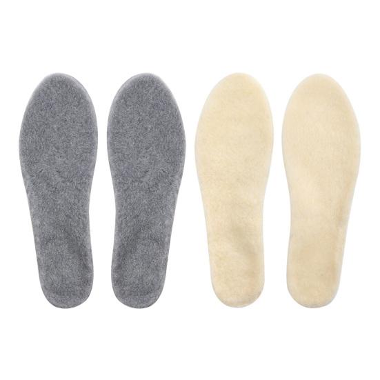 Теплые шерстяные стельки Зимние пушистые вкладыши для обуви Мягкие дышащие сменные внутренние стельки для женской и мужской обуви, ботинок, тапочек