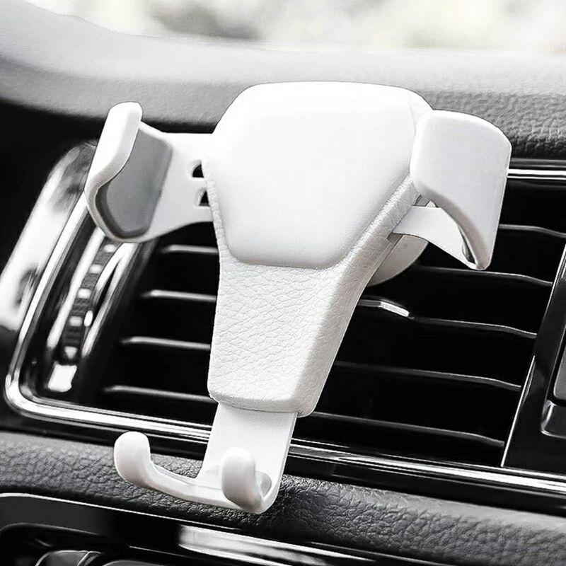 Gravity-Activated Car Phone Holder, Automatic Lock for Air Vent Mount