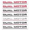 DUAL MOTOR Underlined Letters Emblem for TESLA Model 3/Y/S/X Car Styling Refitting Trunk Badge Sticker Chrome Black Accessories