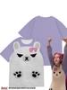 Пижама K-pop Девушка-Охотник на Демонов: Фиолетовый топ с милым принтом белого медведя для детей с круглым вырезом - Удобный и дышащий