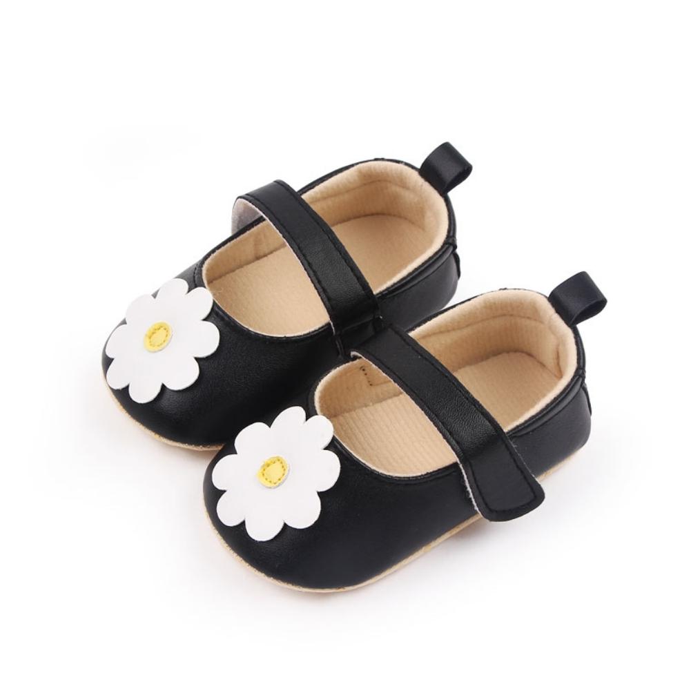 Baby Girls Flats Infant Non-Slip Flower Prewalkers Soft Sole PU Leather Newborn Princess Wedding First Walkers 0-18M